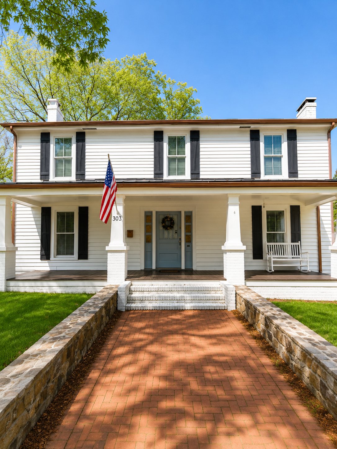 Exterior of the historic Gabriel Utley House at 303 East Rosemary Street, Chapel Hill